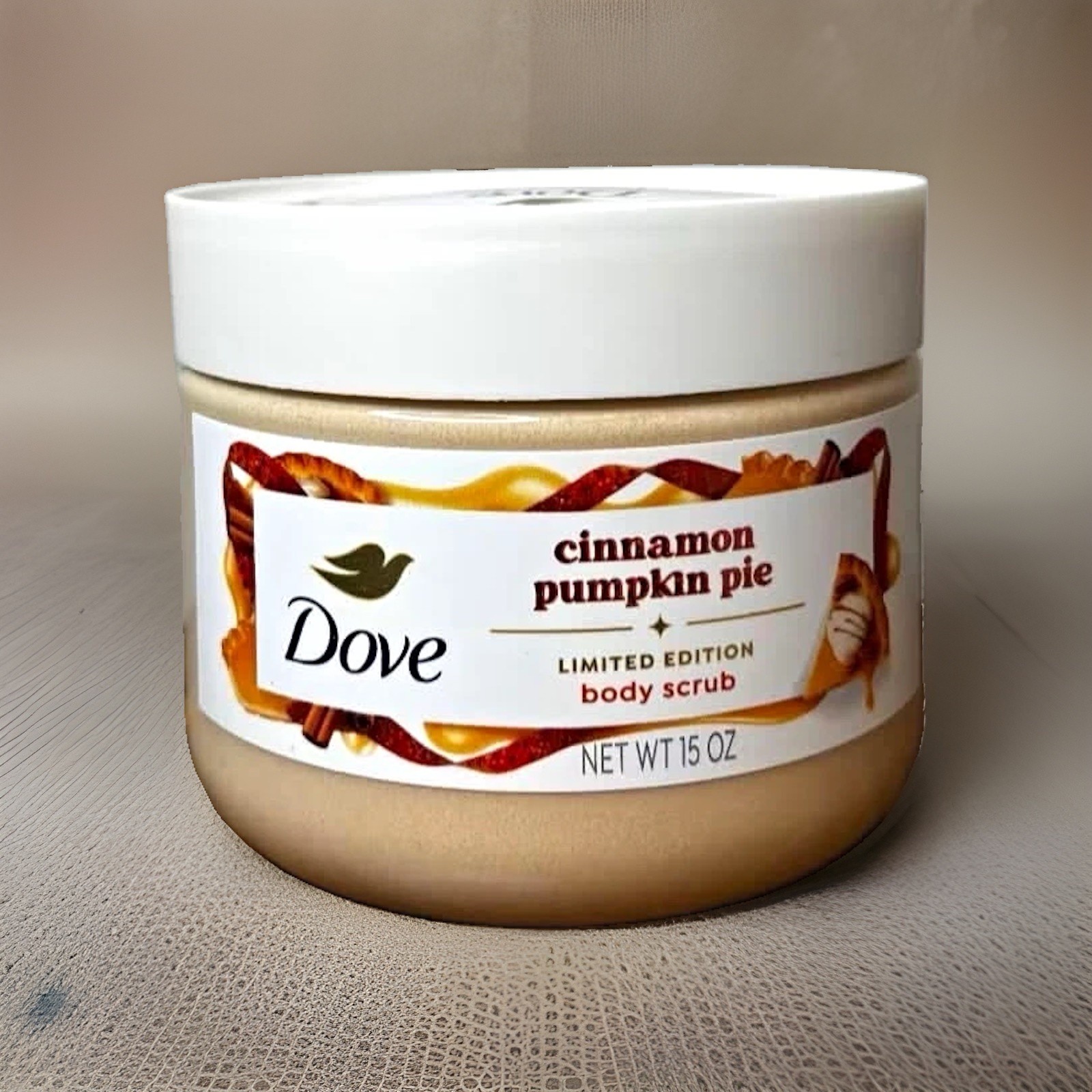 Dove Limited Edition Body Scrub Cinnamon Pumpkin 15 oz Beige