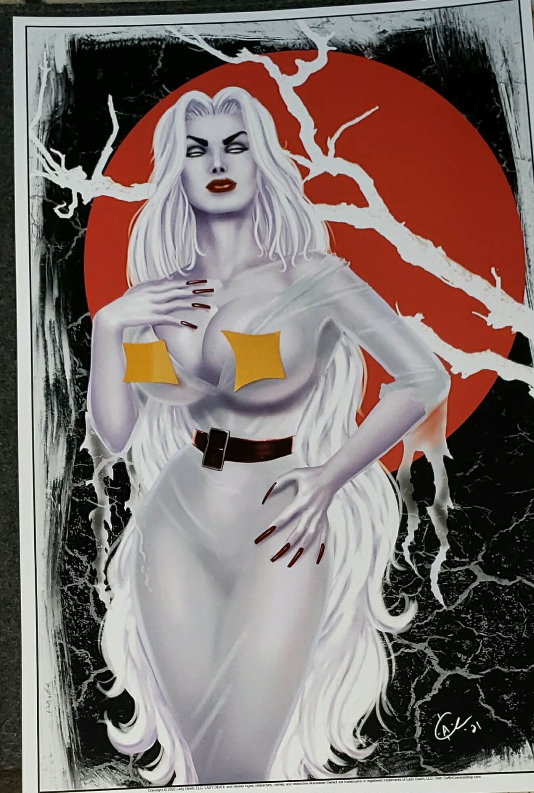 LADY DEATH - risque edition - 11X17 OFFICIAL ART PRINT LADY DEATH - risque edition - 11X17 OFFICIAL ART PRINT