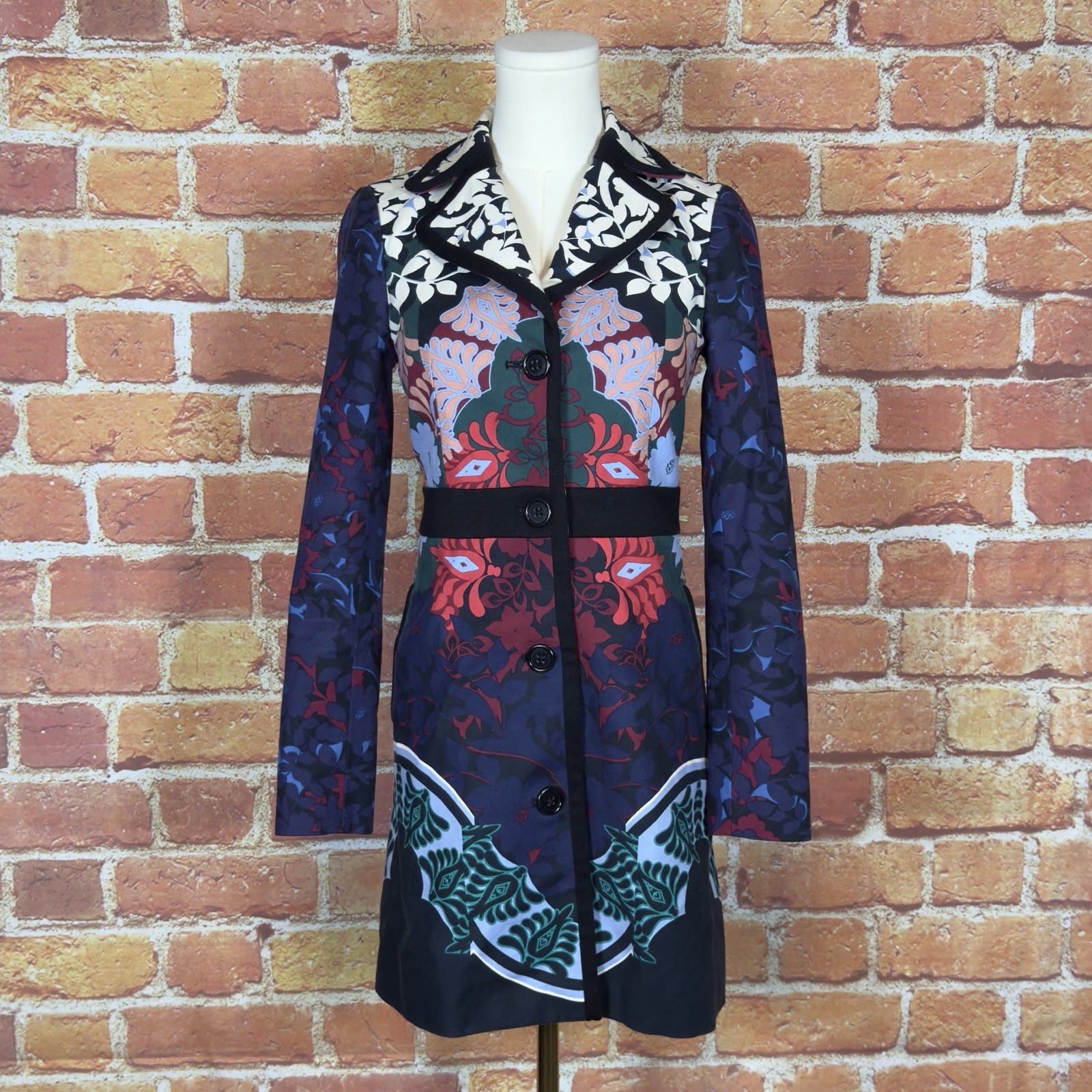 Elevenses x Anthropologie Florilege Coat Size 0 US Floral Tapestry Elegant Class