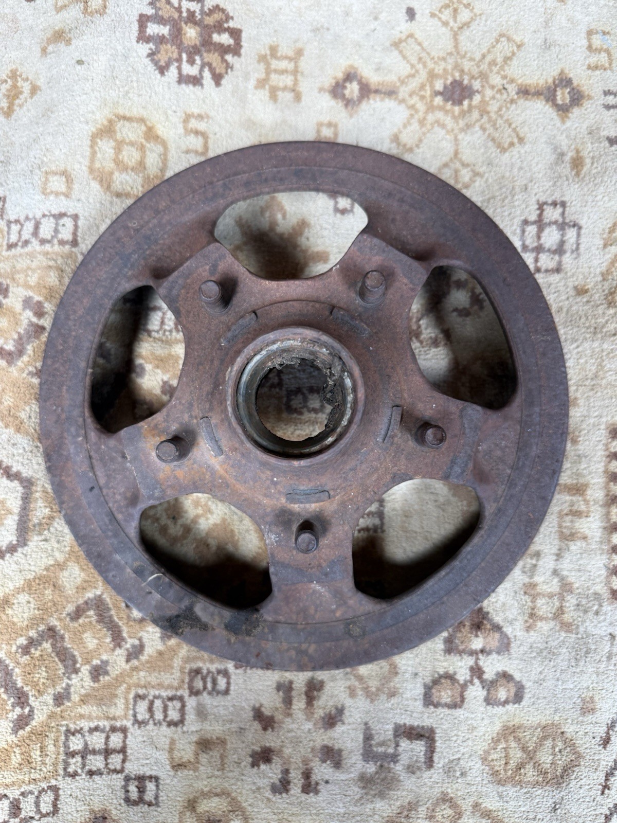 1936-1939 Ford Front Brake Drum Hub Wide 5 Vintage Flathead Hot Rod