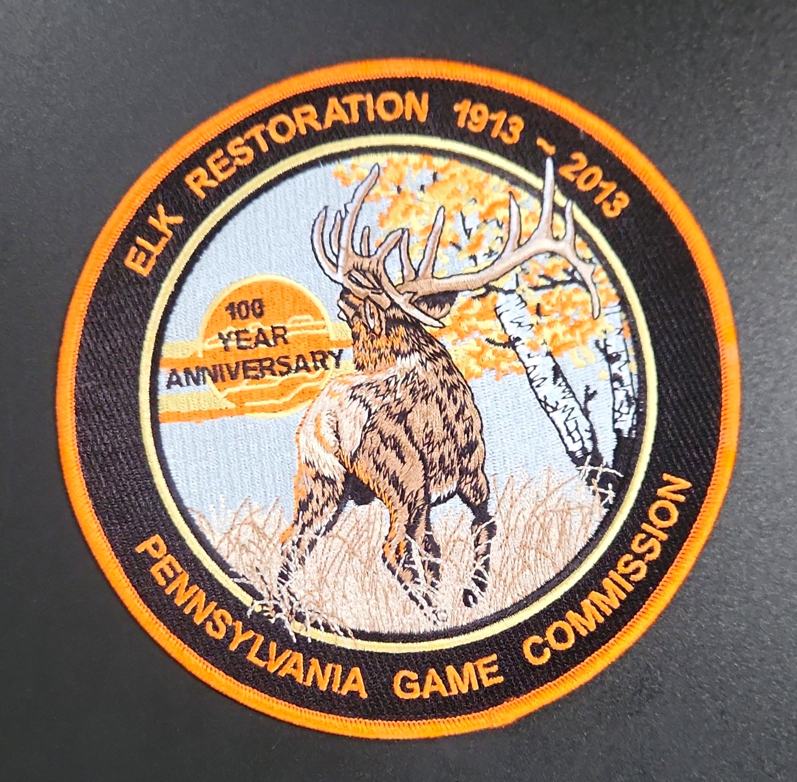 Pennsylvania Game Commission Elk Restoration 1913-2013 100 Year Patch Pennsylvania Game Commission Elk Restoration 1913-2013 100 Year Patch