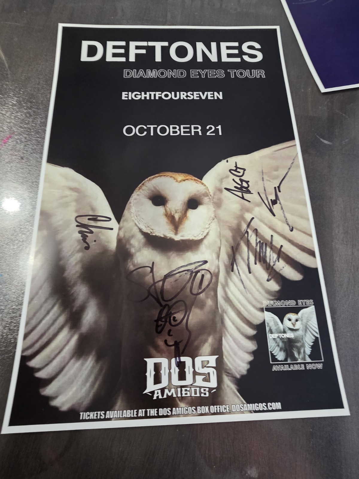 Deftones Diamond Eyes Signed Poster Chino Moreno