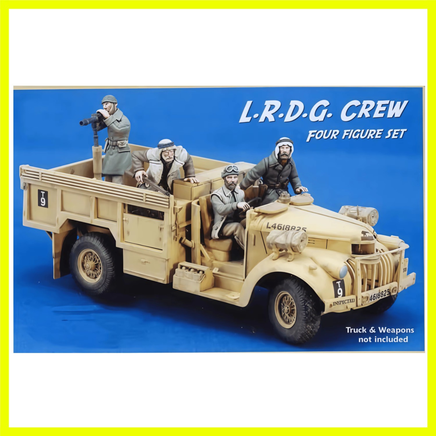 1/35 Casting Resin Model Assembly Kit, GK, Truck Soldier 4-person Model, Unpa...
