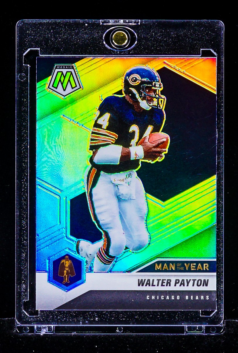 Walter Payton RARE MAN OF THE YEAR SILVER REFRACTOR CARD Bears HOF