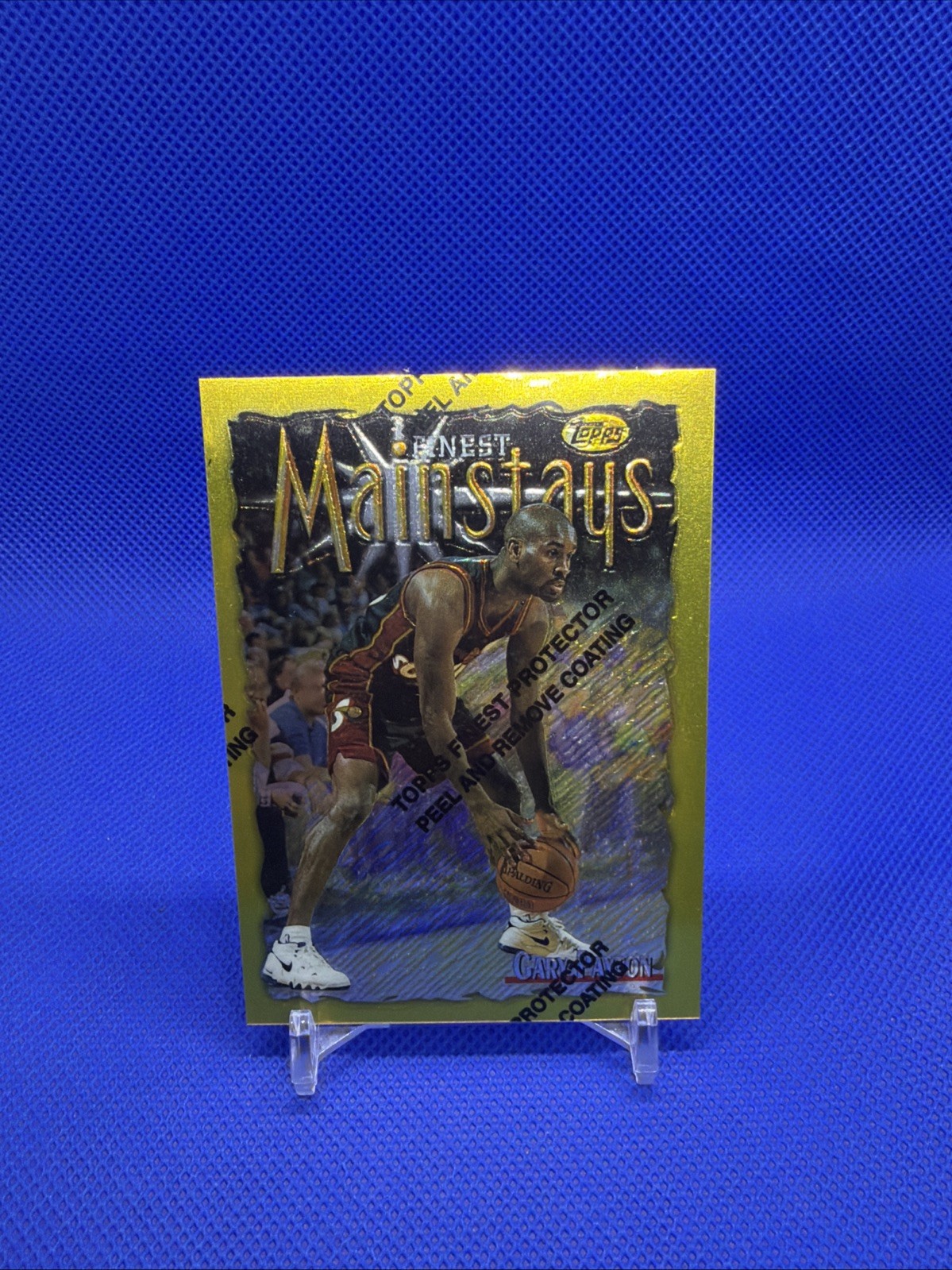 1997 Topps Finest Main Stays Gold Refractor Gary Payton #286