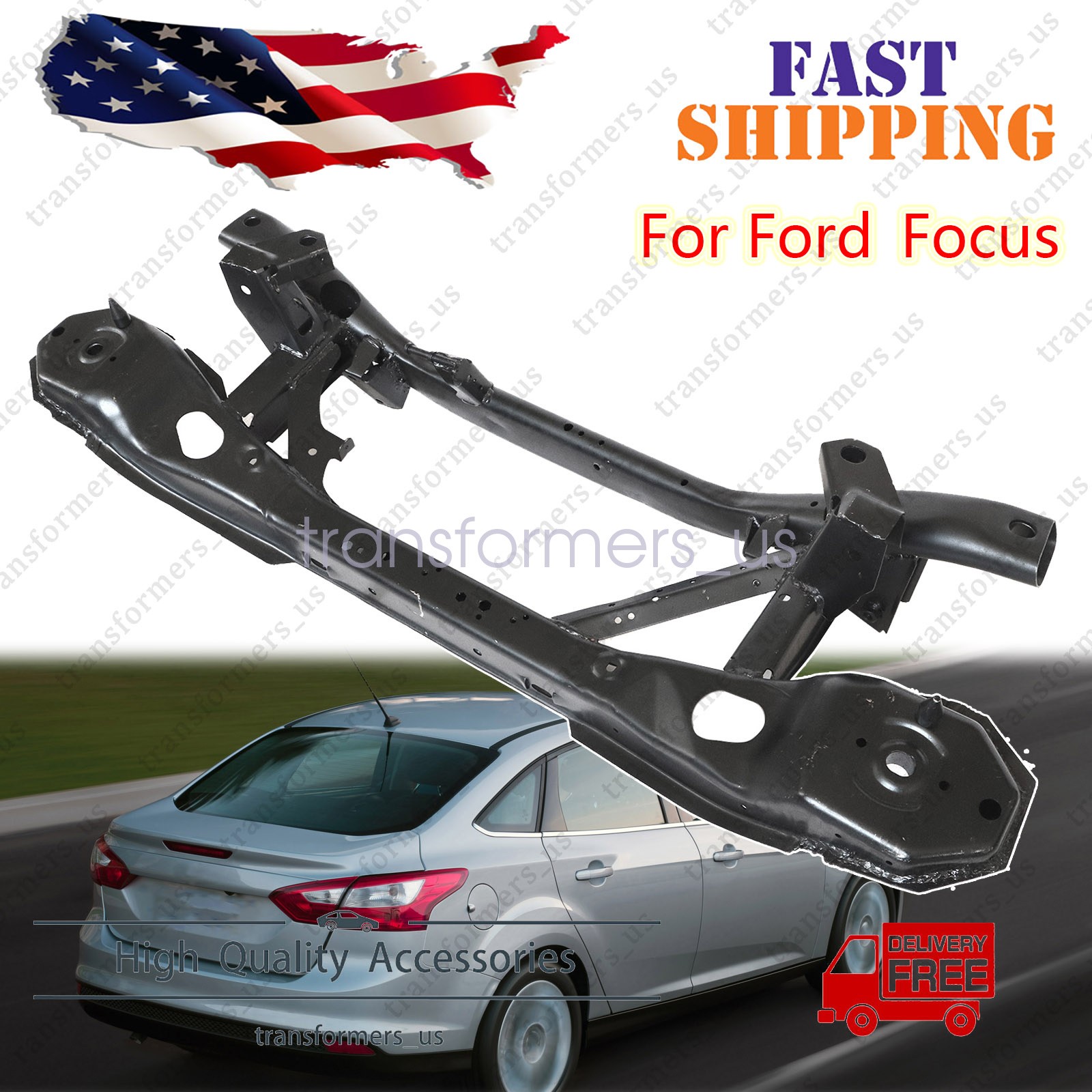 For 2000-2011 ford focus rear crossmember sub k frame cross member subframe beam