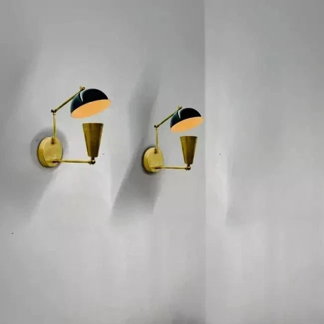 Wall Sconce Mid Century 1950s Italian Light Brass Beautiful Stilnovo Lamp