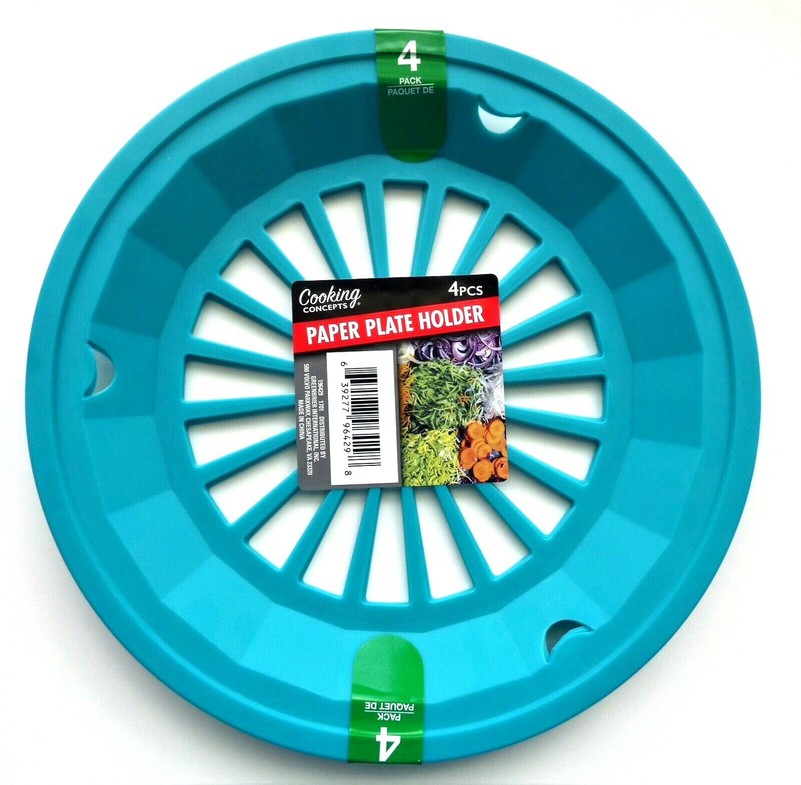 New Colorful Paper Plate Holders(Set of 4)Picnic BBQ Camping Pool Luau ~ Aqua New Colorful Paper Plate Holders(Set of 4)Picnic BBQ Camping Pool Luau ~ Aqua