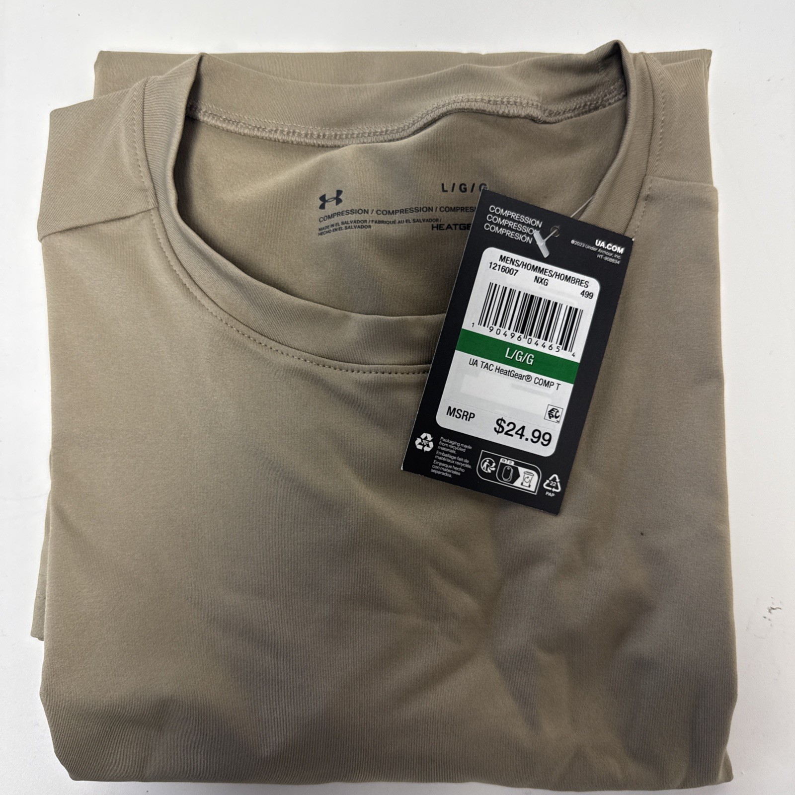 Under Armour Heat Gear Compression T-Shirt 499 Sz L Under Armour Heat Gear Compression T-Shirt 499 Sz L
