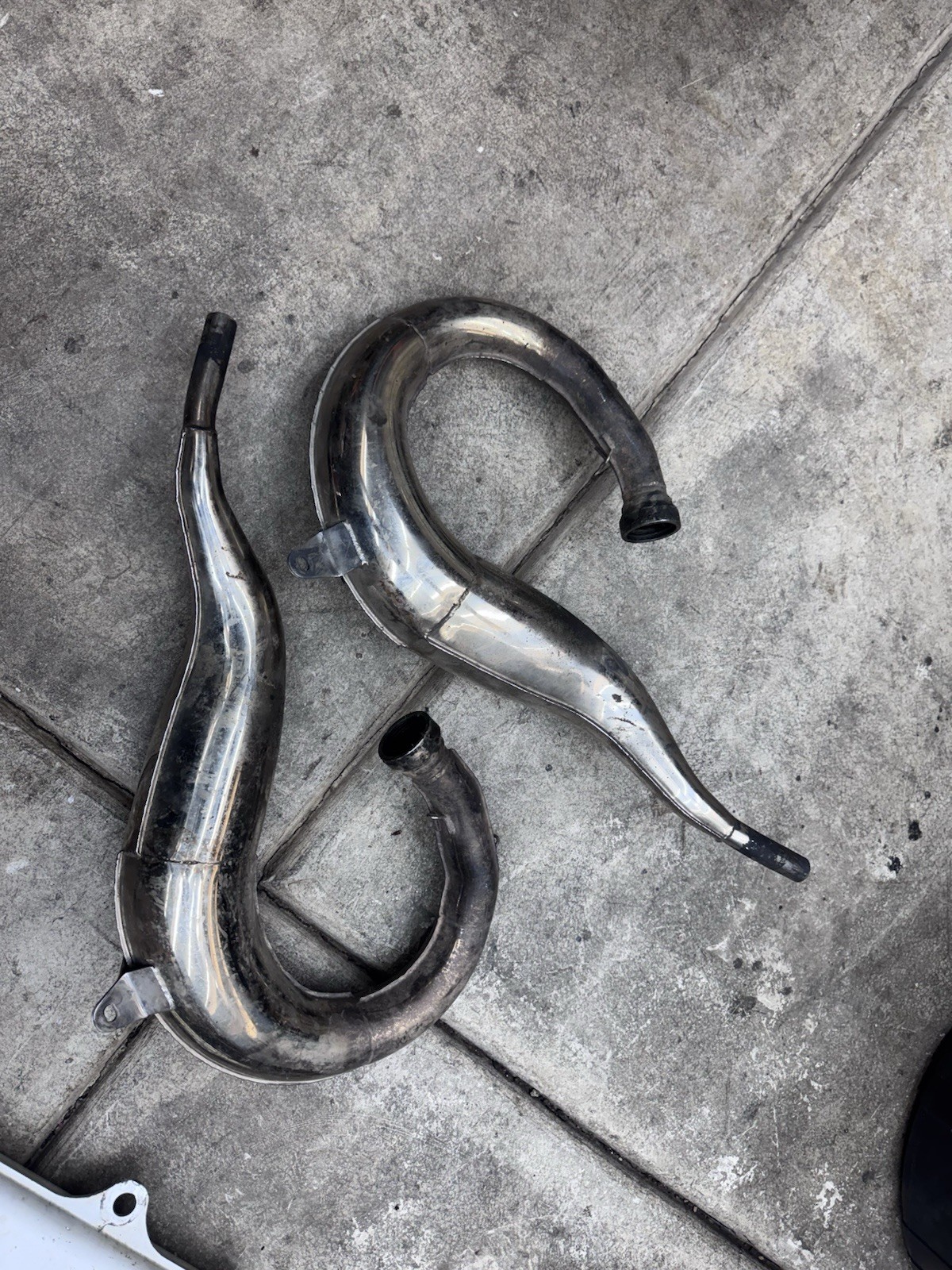 Yamaha Banshee 350 Aftermarket Exhaust Pipes Chambers w/ FMF Silencers Used
