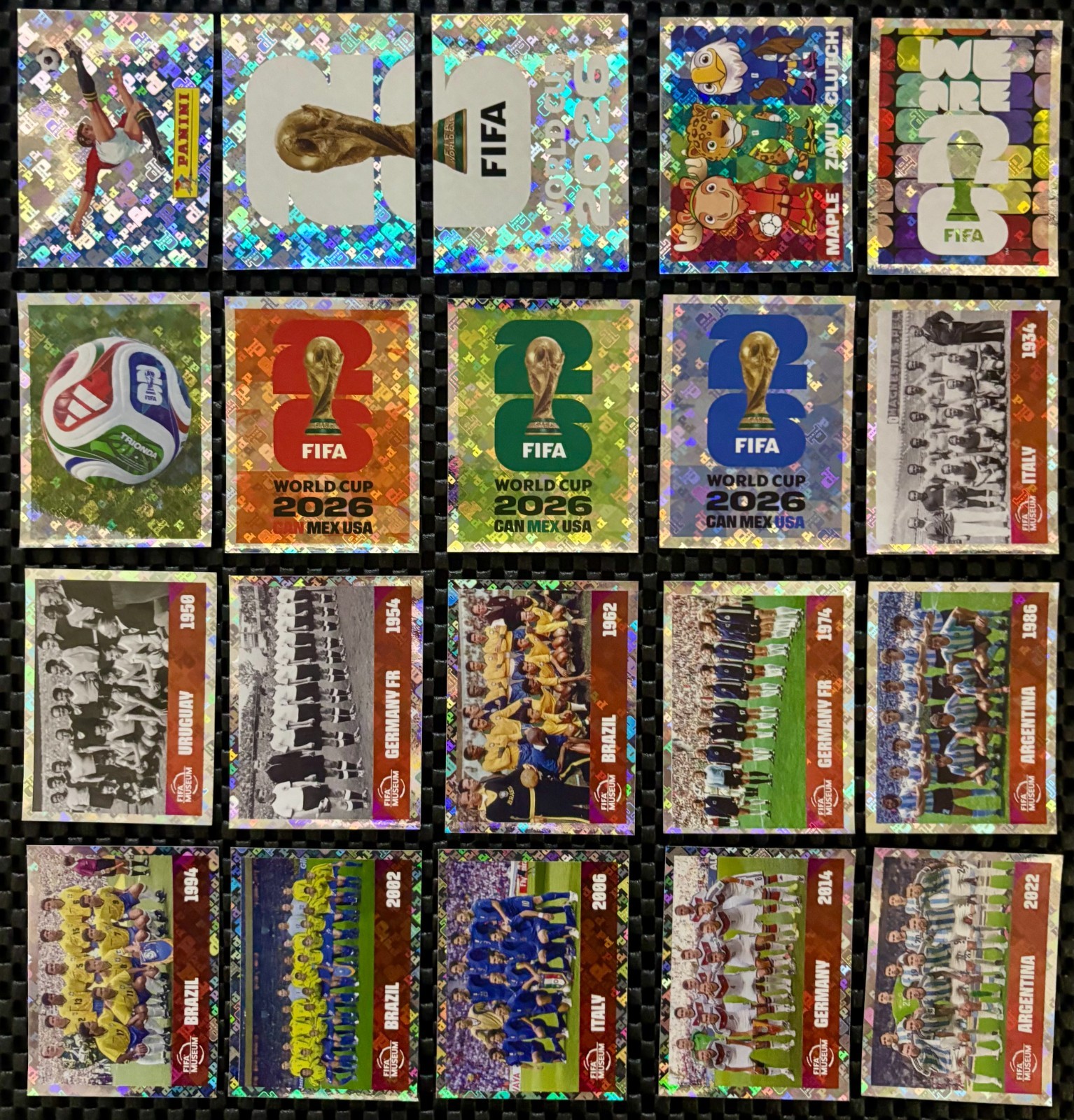 2026 Panini FIFA World Cup FWC Foil Stickers You Pick FWC00–FWC19