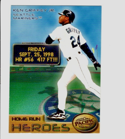 KEN GRIFFEY JR ⚾ INSERT ⚾ 1999 PACIFIC * HOME RUN HEROES #3 * 