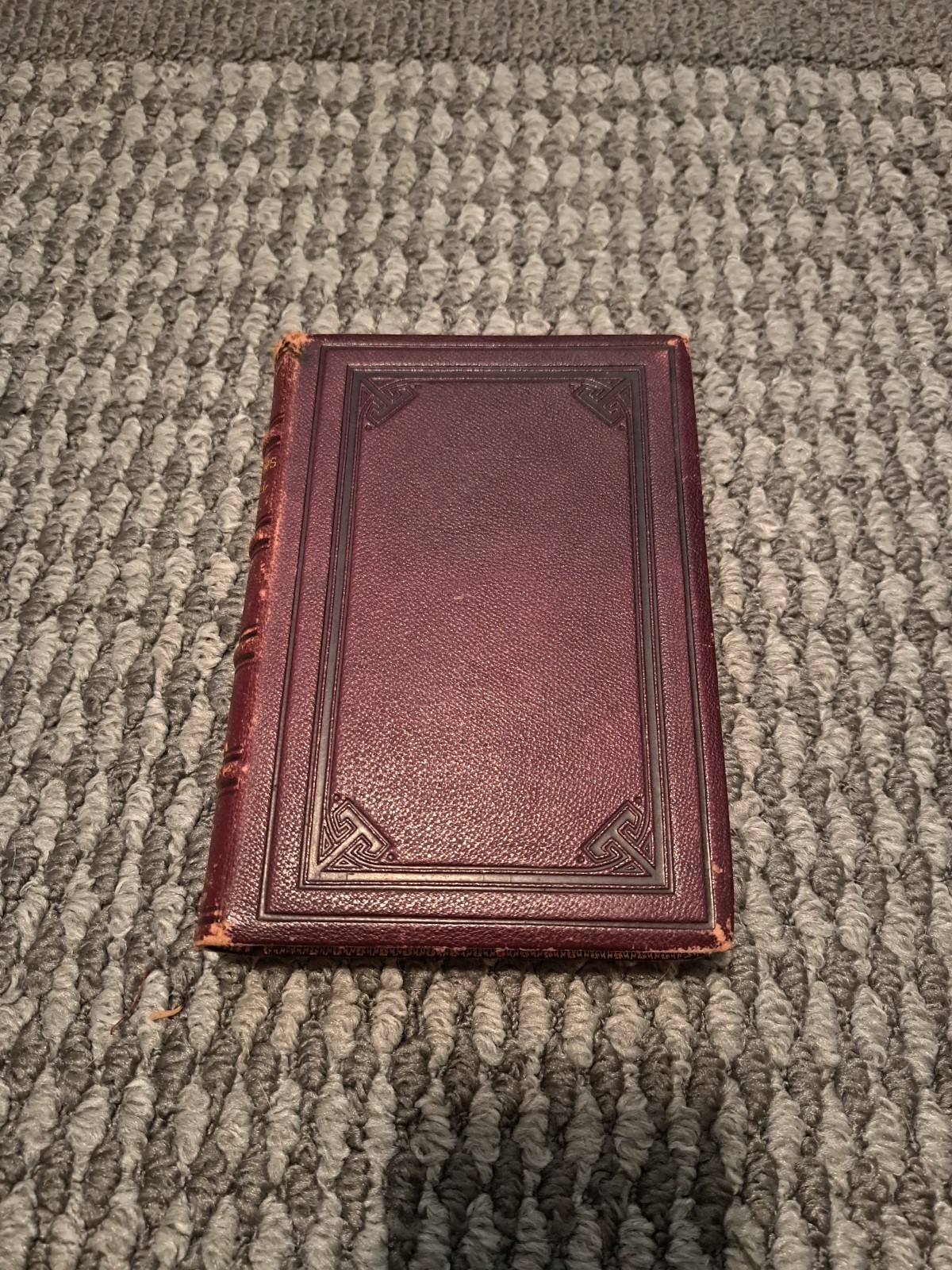 ANTIQUE 1879 LONGFELLOW POETICAL WORKS LEATHER BOUND FREDERICK WARNE & CO