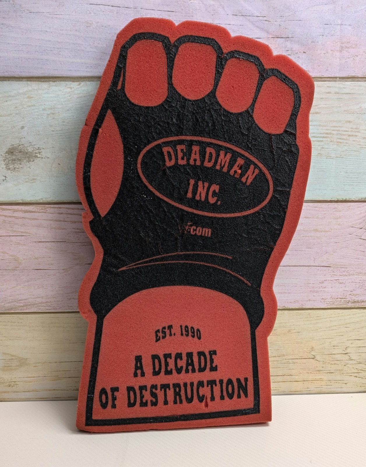 The Undertaker WWF Foam Fist Deadman Inc. Rare WWE Finger Hand Attitude Era 24”