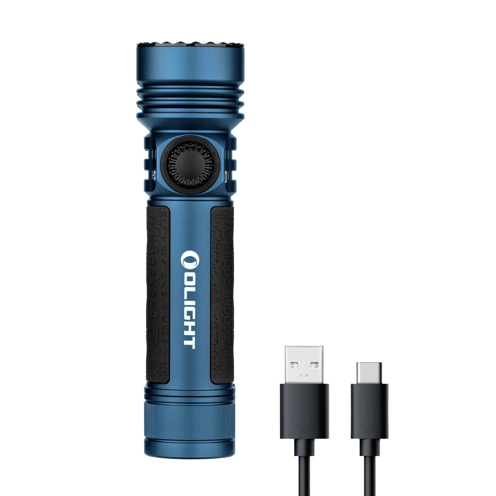 Olight Seeker 4 Pro CW 4600 Lumen Rechargeable LED Flashlight (Midnight Blue)