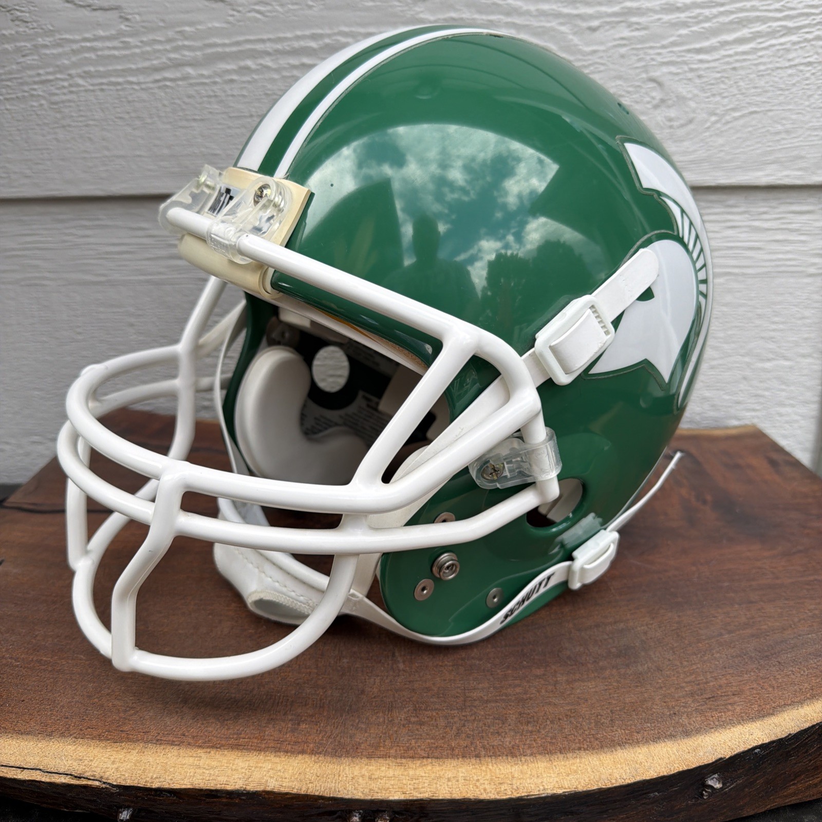 Vtg Schutt Pro Air II Football Helmet Size L Michigan State Spartans Full Pads