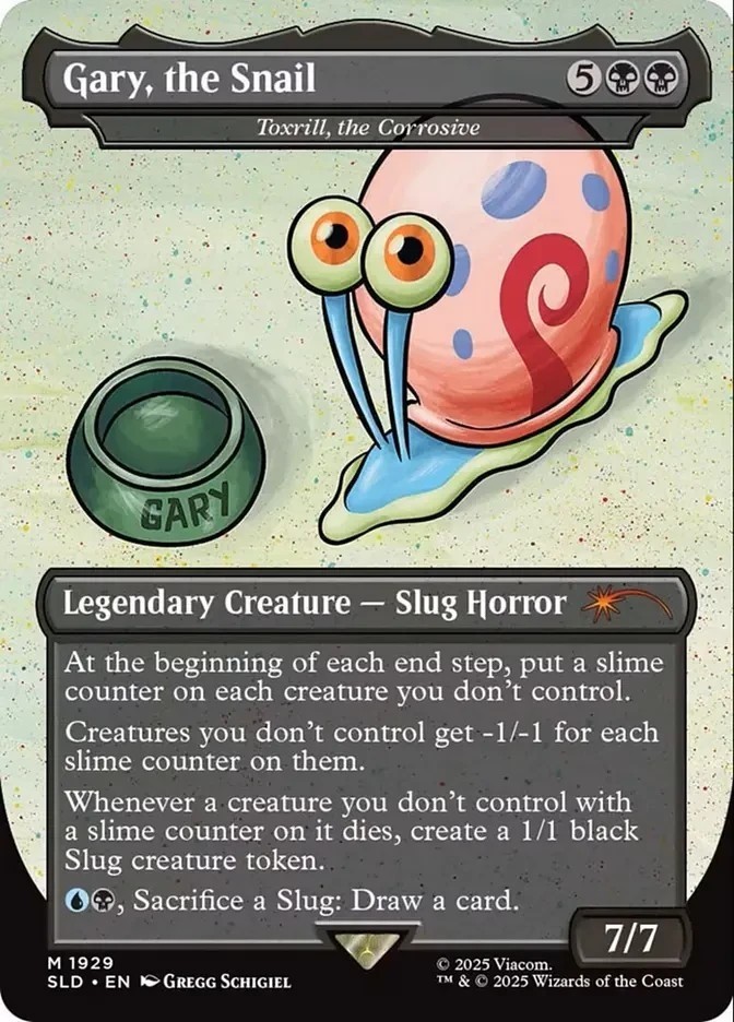 Gary, the Snail - Toxrill, the Corrosive (Foil) Secret Lair Drop Playtest Card Gary, the Snail - Toxrill, the Corrosive (Foil) Secret Lair Drop Playtest Card