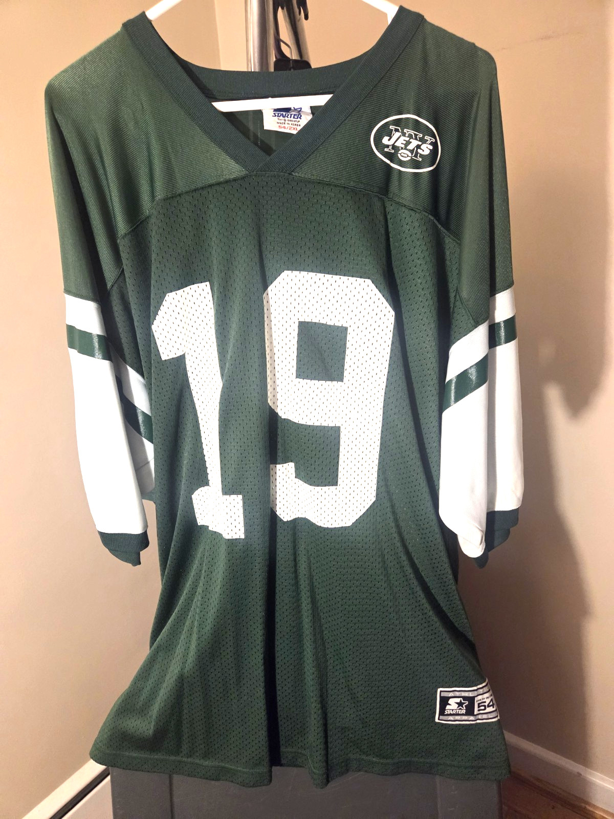 New York Jets NFL Starter Vintage Green Keyshawn Johnson #19 2XL Jersey