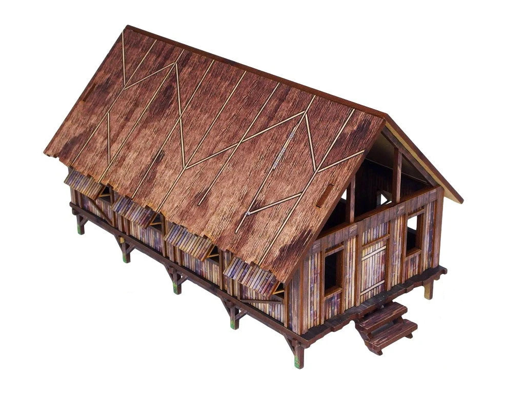 Micro Art Studio WW2 Pacific: Barracks Prepainted Terrain