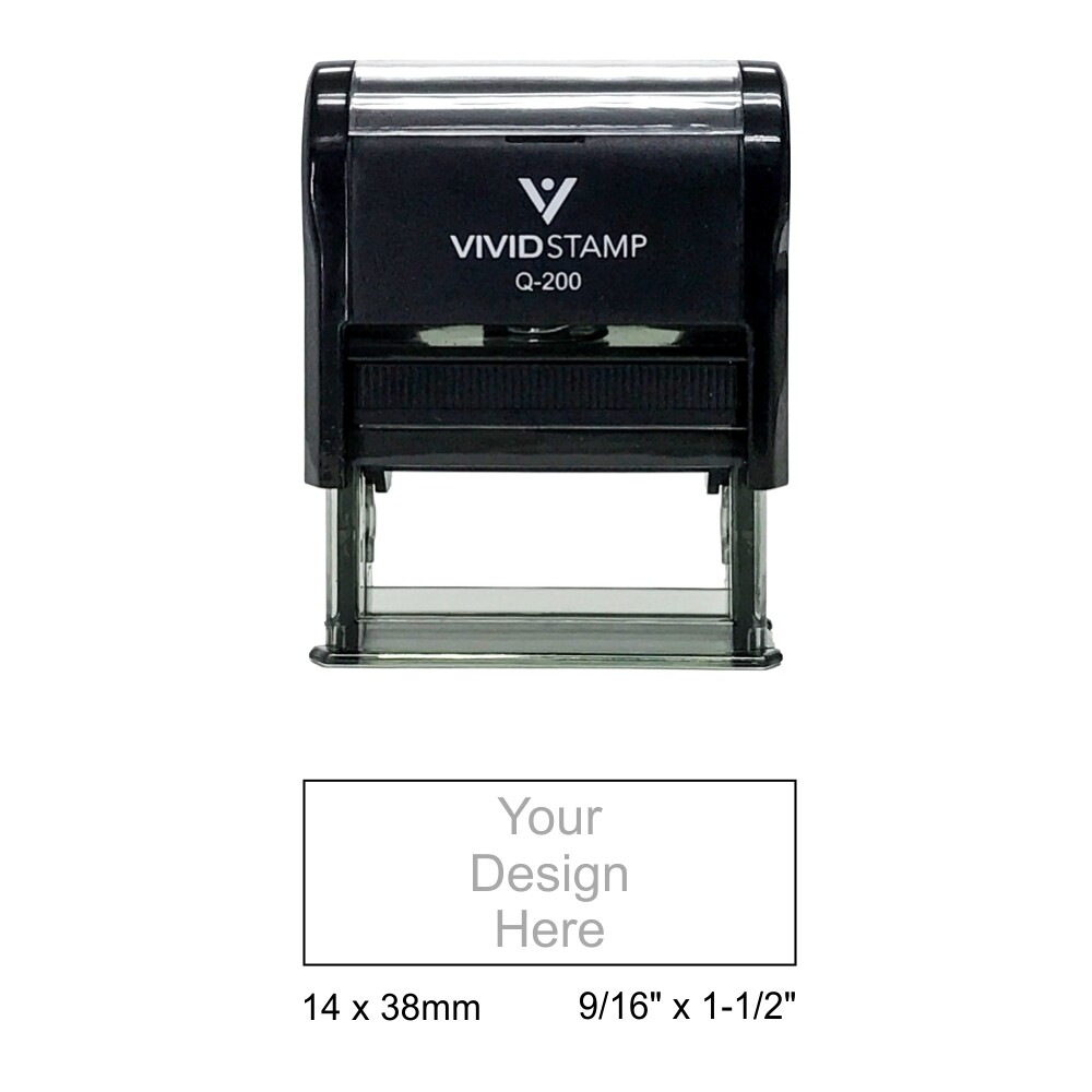 Vivid Stamp Q-200 Customizable Self-Inking Stamp - Black Body Vivid Stamp Q-200 Customizable Self-Inking Stamp - Black Body