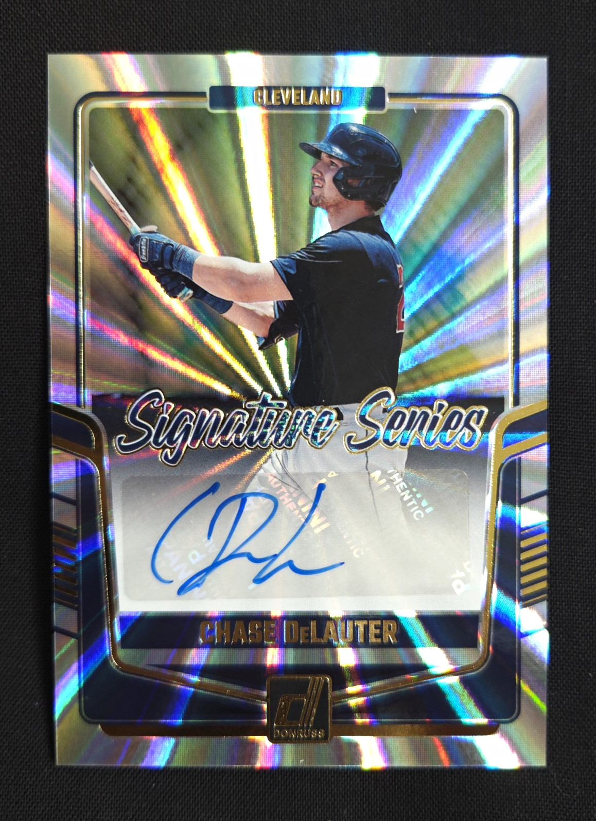 Panini 2024 Donruss Signature Series Chase DeLauter Auto #SS-CD Guardians Panini 2024 Donruss Signature Series Chase DeLauter Auto #SS-CD Guardians