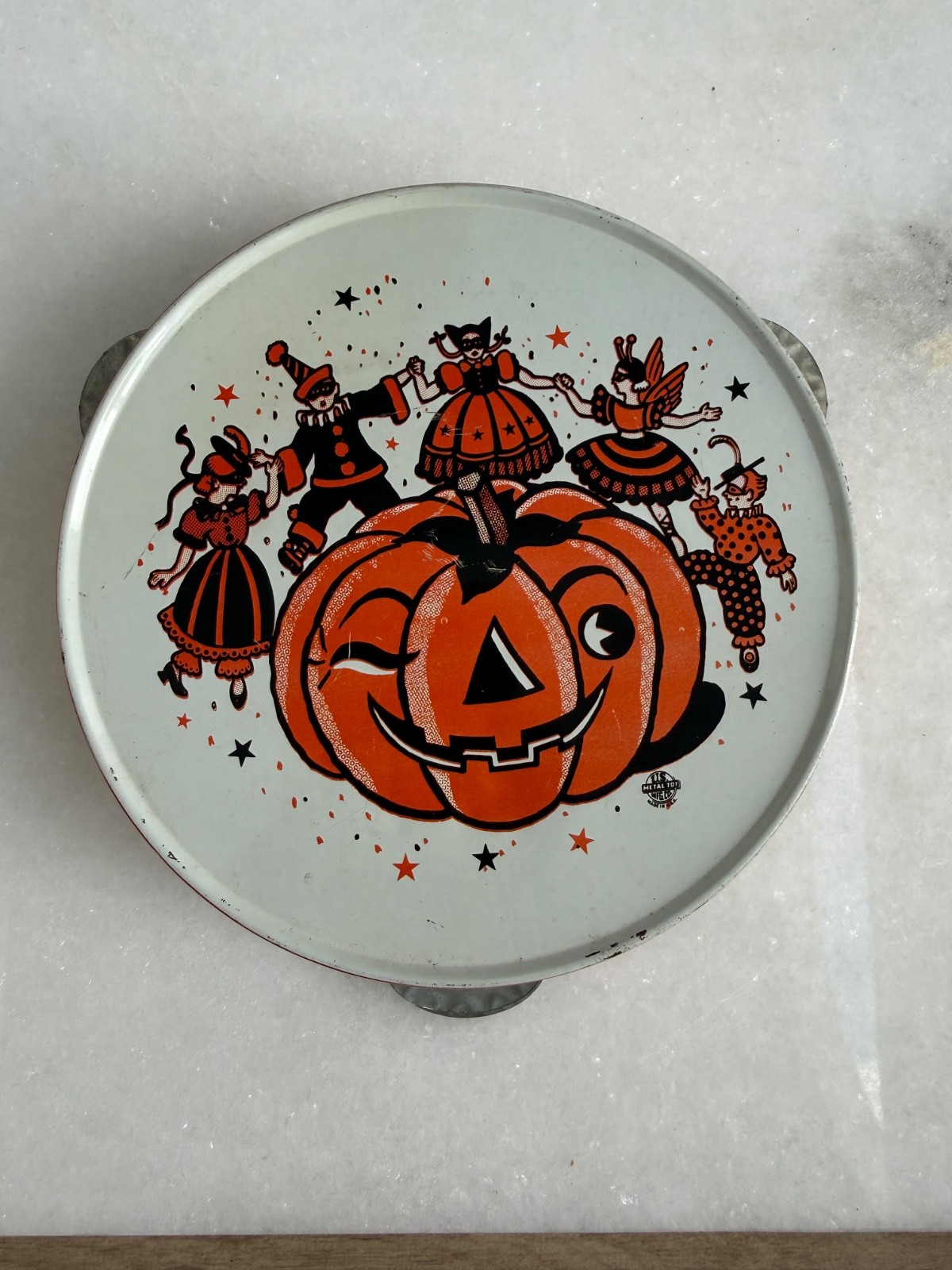 Vintage 1950’s Halloween Tambourine 6\ Vintage 1950’s Halloween Tambourine 6\