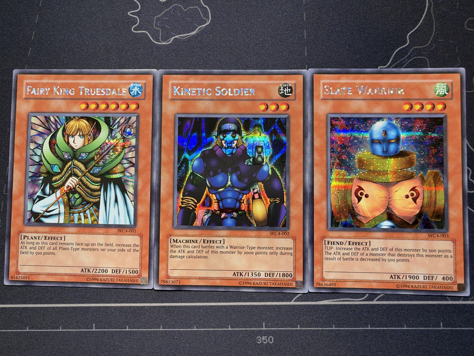 Yugioh WC4 Prismatic Secret Promos Kinetic Soldier Truesdale Slate Warrior NM Yugioh WC4 Prismatic Secret Promos Kinetic Soldier Truesdale Slate Warrior NM