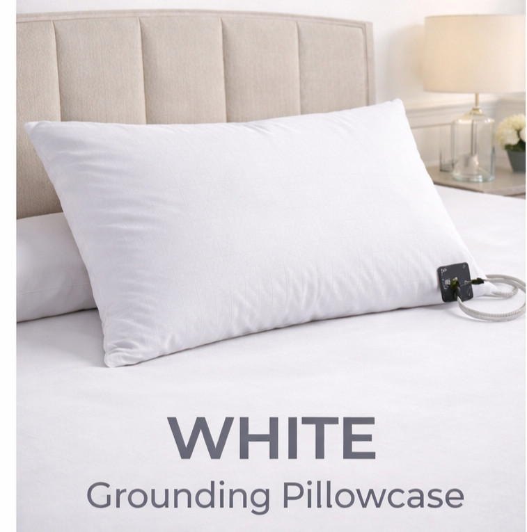 Grounding Pillowcase Kit 95% Cotton 5% Silver Fiber w Cord  Queen King