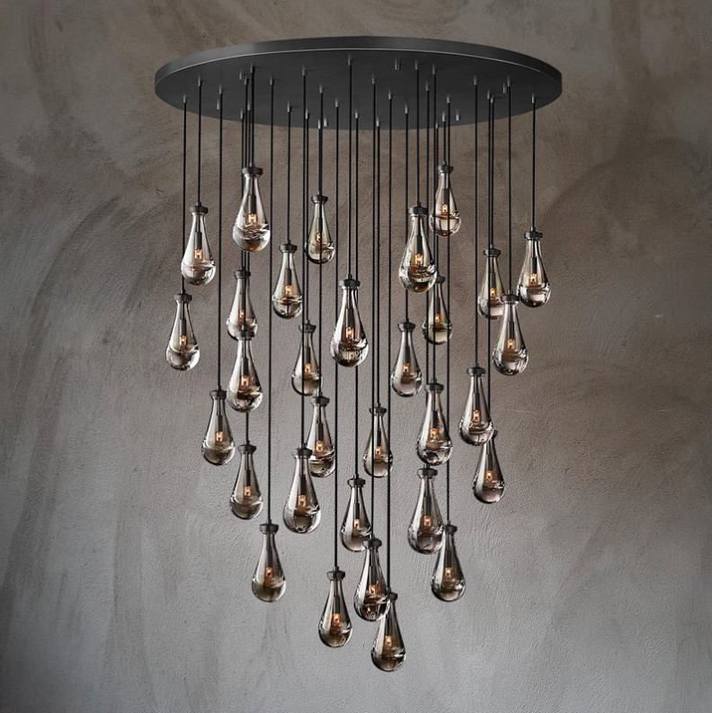 Vintage Luxury Raindrop Light, Vintage Round Chandelier Light Lighting Pendant