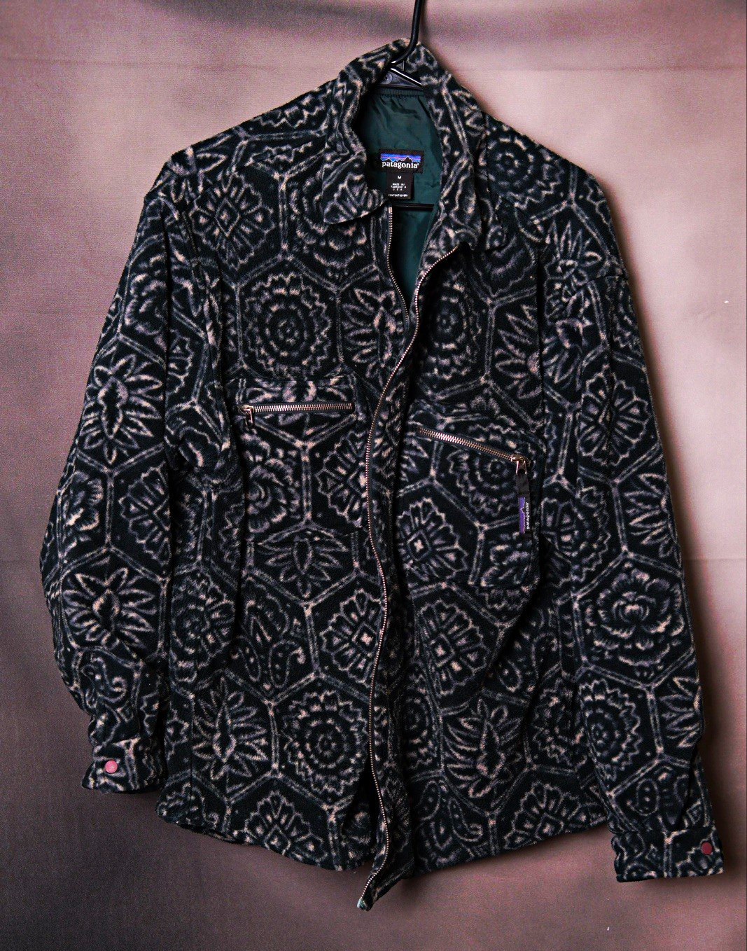 Rare vintage 1995 Patagonia Nepali Hexagon Synchilla Overshirt Rare vintage 1995 Patagonia Nepali Hexagon Synchilla Overshirt