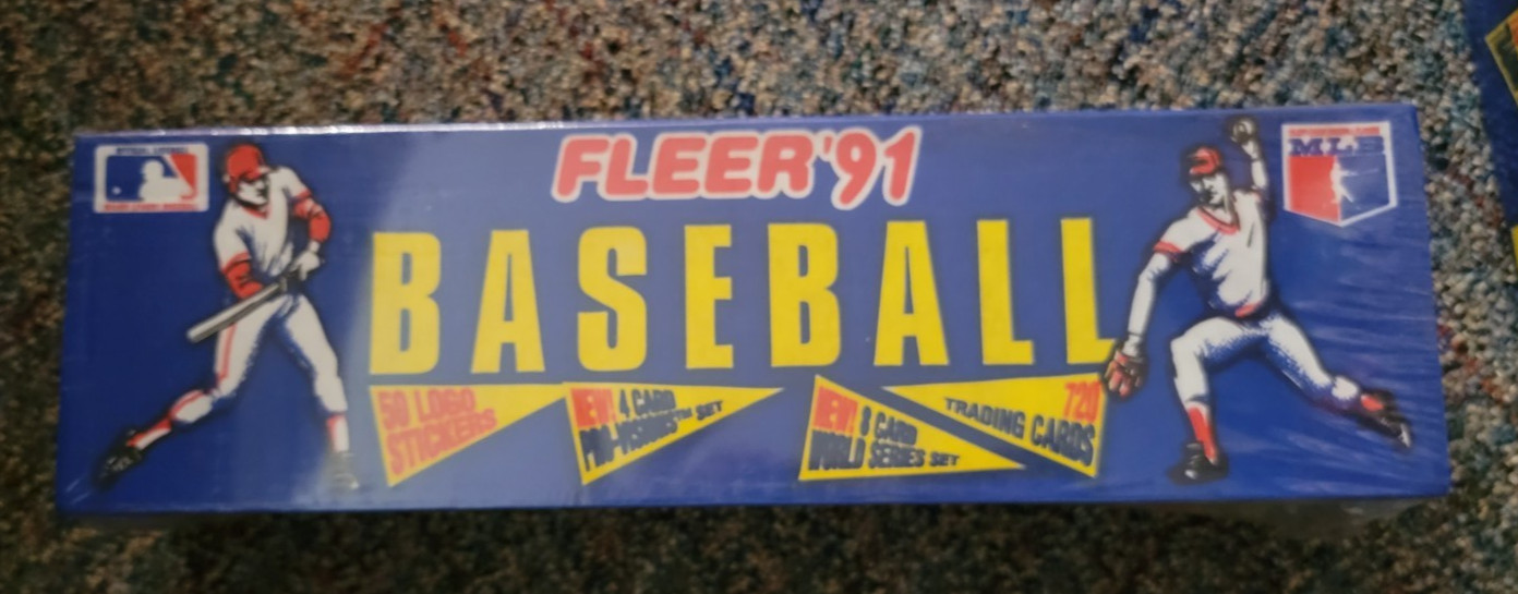 1991 Fleer Baseball Complete Set 50 Logo Stickers &720 Trading Cards Set