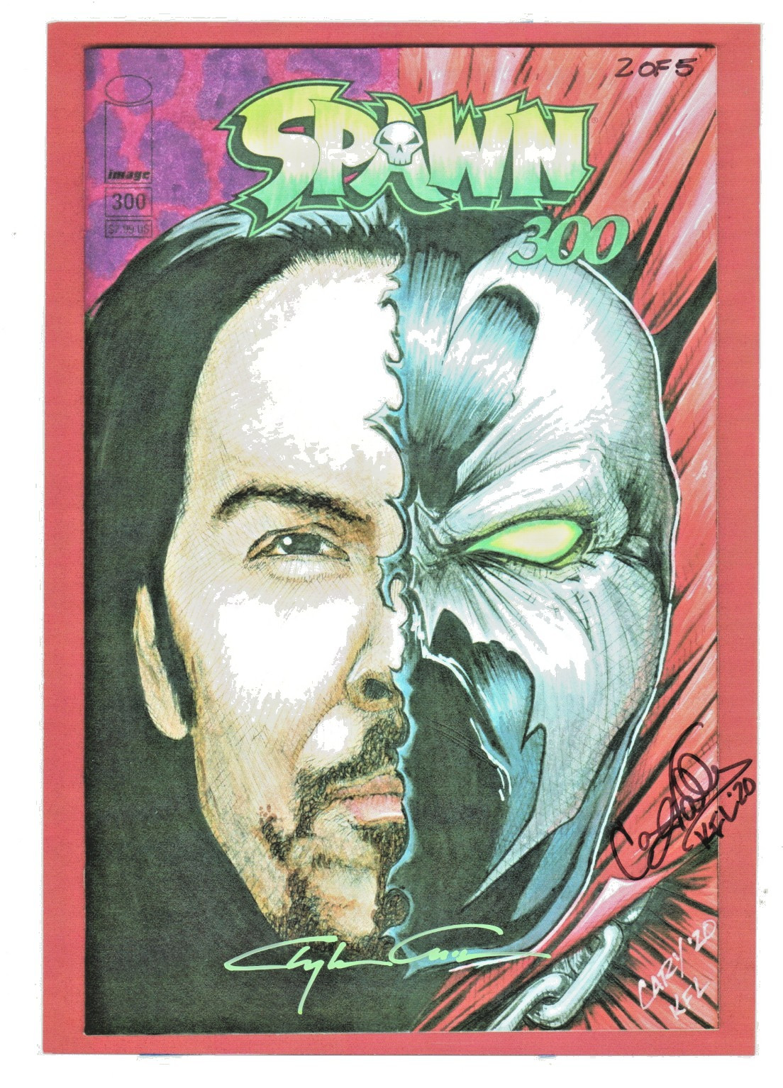 Spawn #300 Custom Art Clayton Crain Spawn Mashup SIGNED by Clayton Crain, Artist
