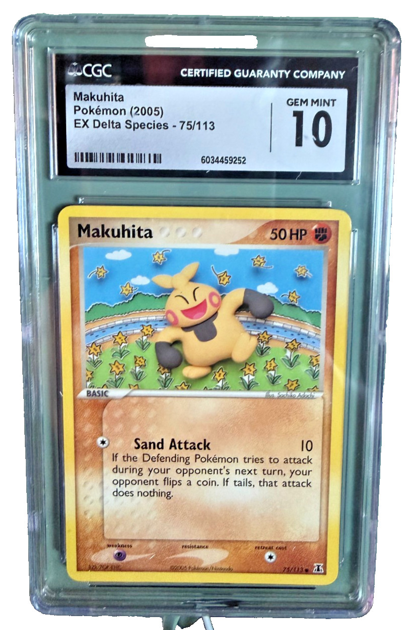 2005 Pokemon EX Delta Species Makuhita 75/113 CGC 10 2005 Pokemon EX Delta Species Makuhita 75/113 CGC 10
