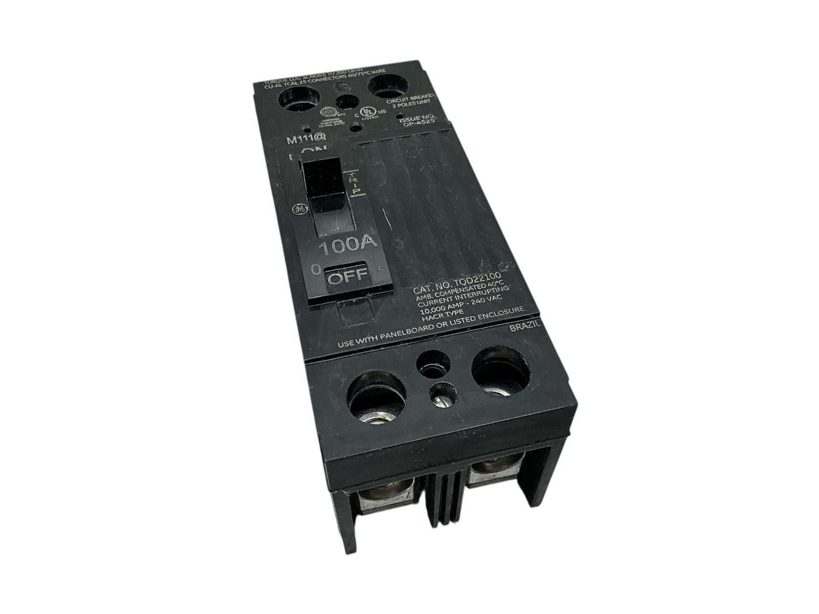 GE TQD22100WL Circuit Breaker 2 pole 100amps 240v GE TQD22100WL Circuit Breaker 2 pole 100amps 240v