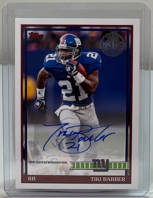 TIKI BARBER 2026 TOPPS FLAGSHIP FOOTBALL 1991 AUTO #91AC-TBA GIANTS TIKI BARBER 2026 TOPPS FLAGSHIP FOOTBALL 1991 AUTO #91AC-TBA GIANTS