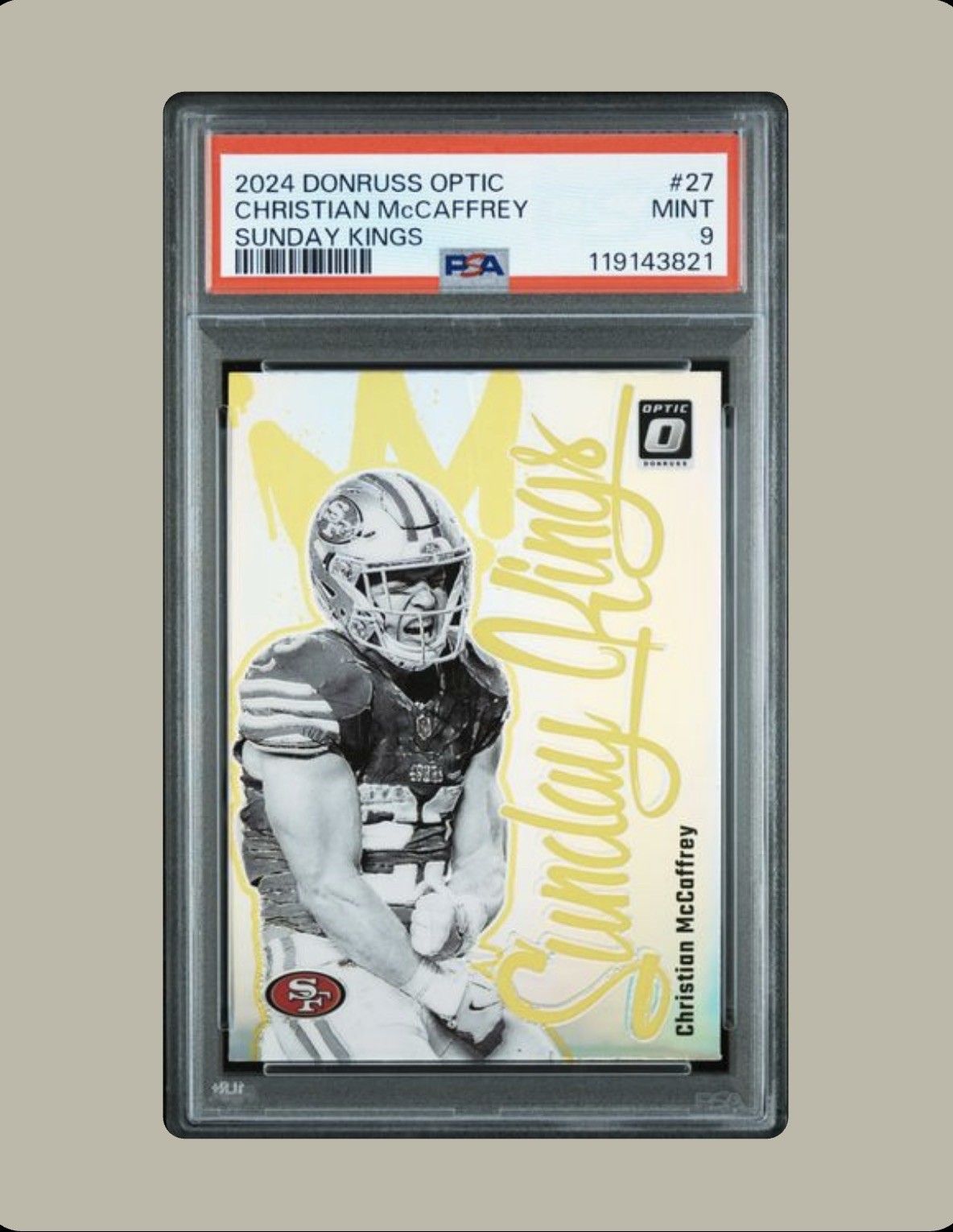 2024 DONRUSS OPTIC CHRISTIAN MCCAFFREY SUNDAY KINGS #27 PSA 9 2024 DONRUSS OPTIC CHRISTIAN MCCAFFREY SUNDAY KINGS #27 PSA 9
