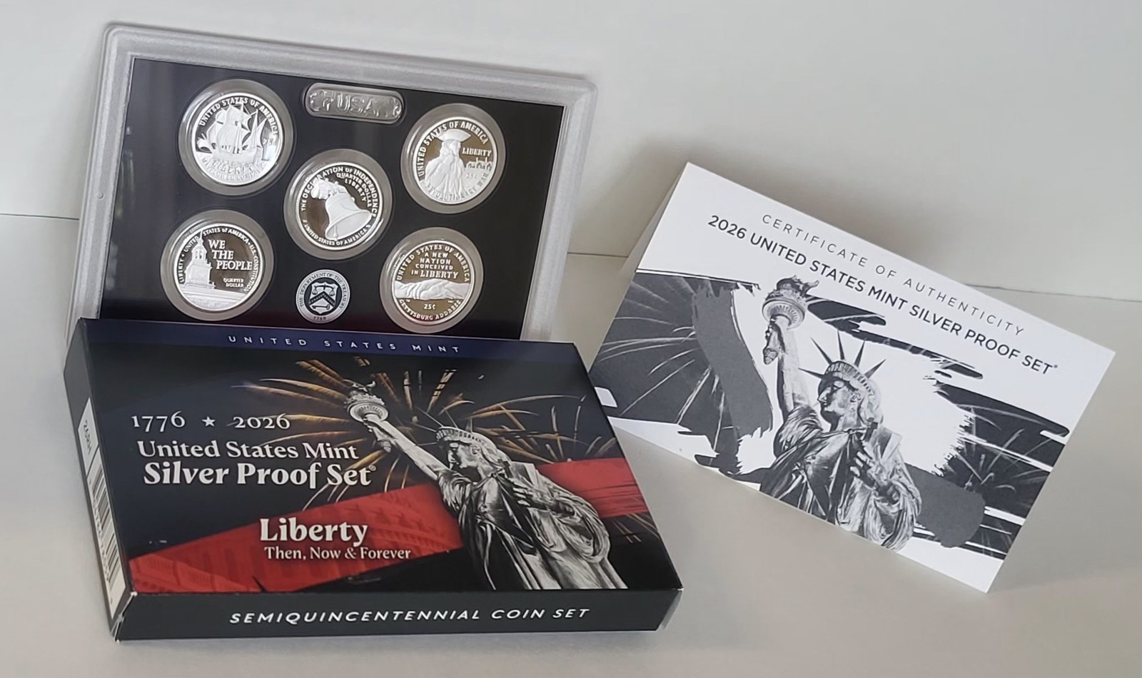 2026 S SILVER Proof Semiquincentennial Set of 5 Quarter with US MINT Box & COA 2026 S SILVER Proof Semiquincentennial Set of 5 Quarter with US MINT Box & COA