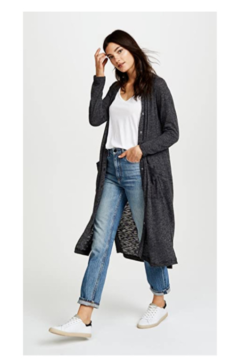 NWT Splendid Women\'s Ashbourne Knit Cardigan Button Up Size  M Gray $150  V192