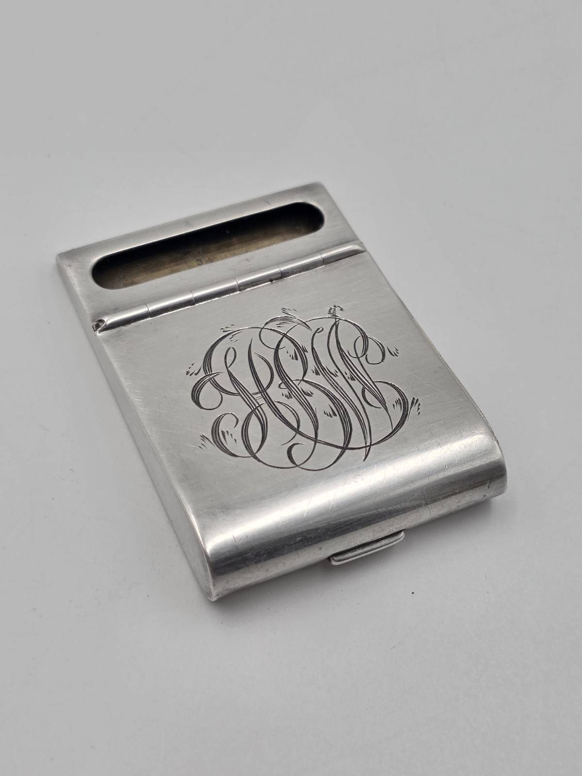 Rare Antique Tiffany & Co. Sterling Silver 925 Hinged Flip Matchbook Cover Case Rare Antique Tiffany & Co. Sterling Silver 925 Hinged Flip Matchbook Cover Case
