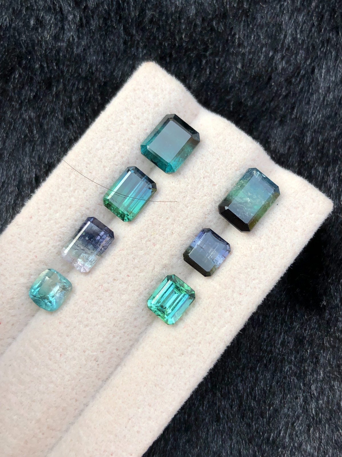 Natural Bi-Color & Tri-Color Tourmaline Lot 7 Pieces 7.55 Ct | Unheated Natural Bi-Color & Tri-Color Tourmaline Lot 7 Pieces 7.55 Ct | Unheated