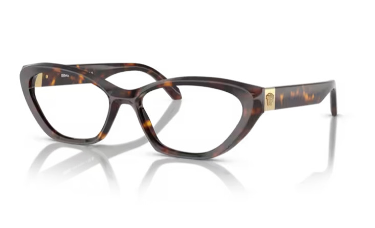 Versace 0VE3356 108 Havana Cat-Eye 53MM Women\'s Eyeglasses Versace 0VE3356 108 Havana Cat-Eye 53MM Women\'s Eyeglasses