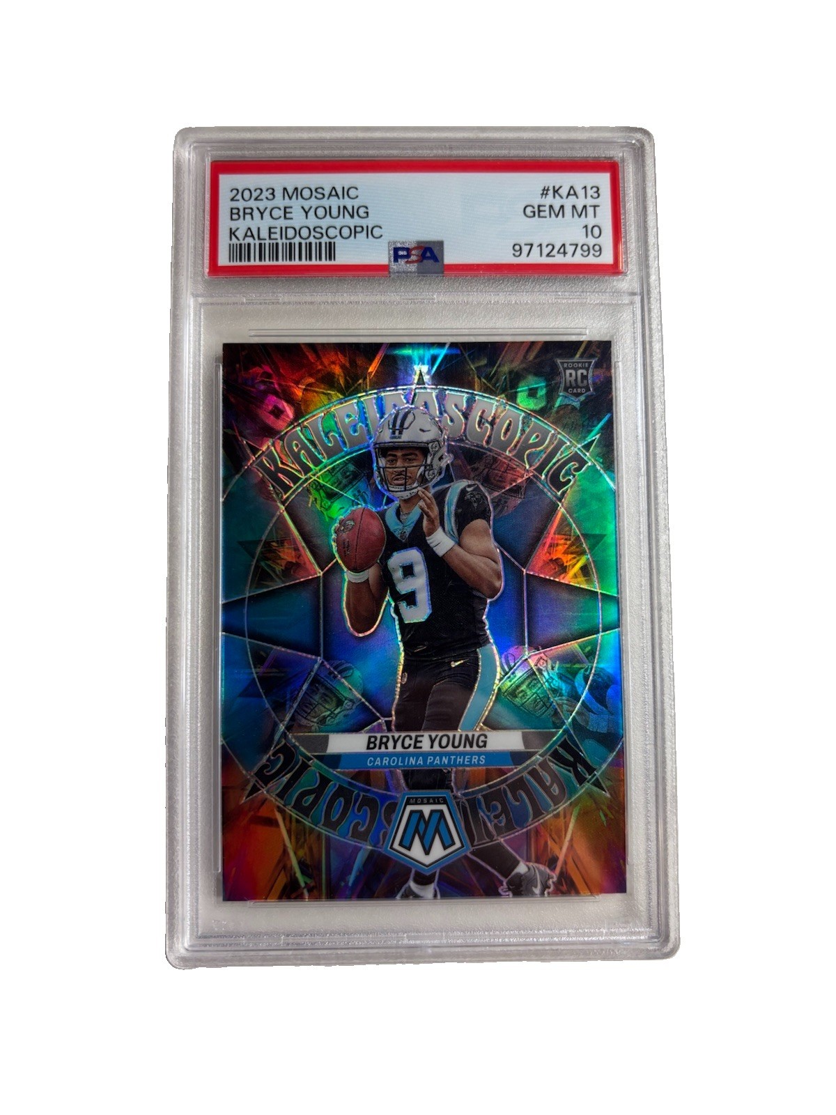 Panini Mosaic 2023 Bryce Young KA-13 Kaleidoscopic Insert RC PSA 10 Panthers