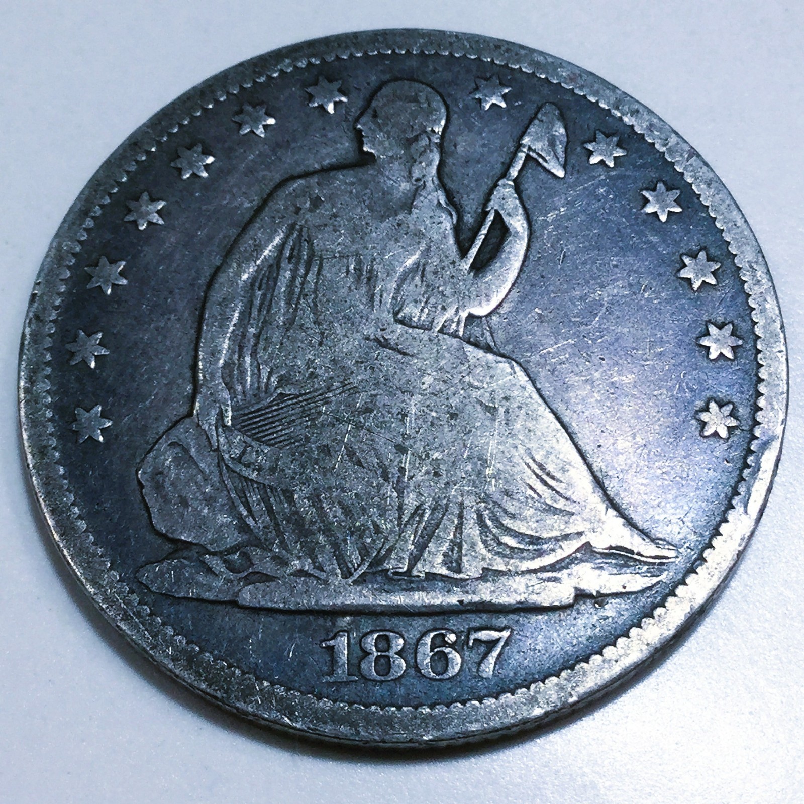 1867-S Seated Liberty Half Dollar Beautiful Coin Key Date