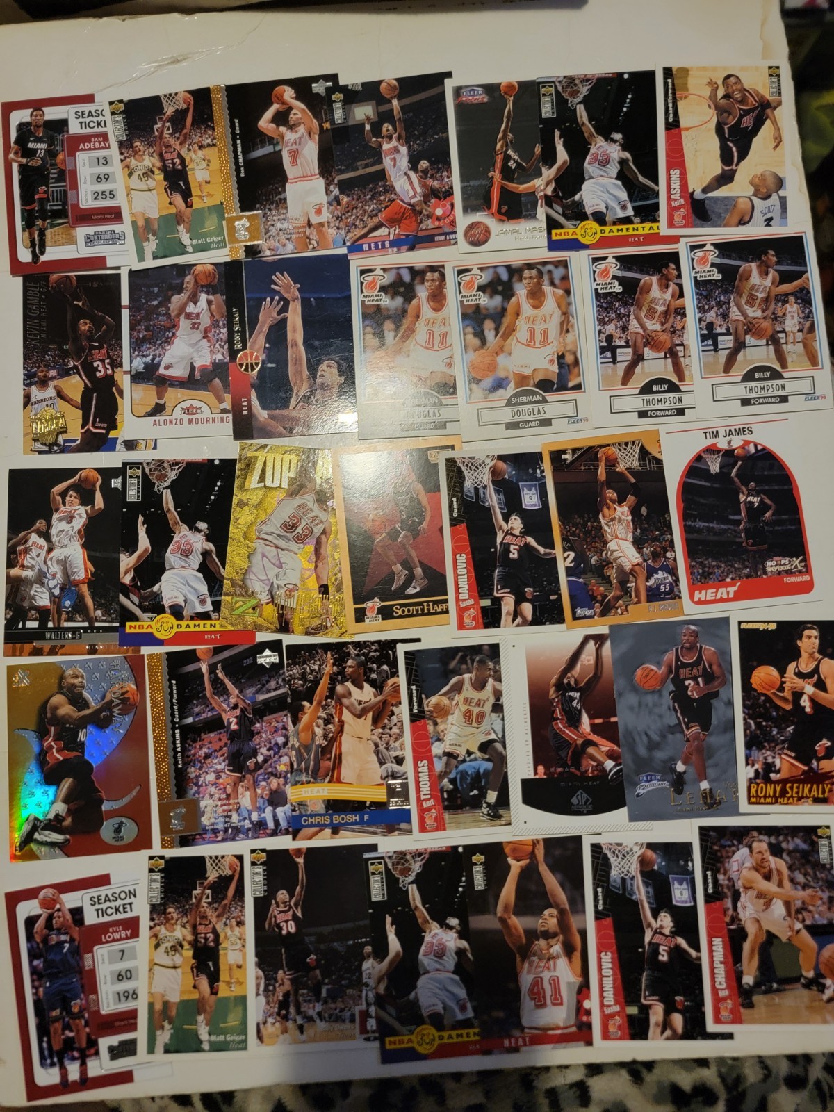 225+ Large Lot Of NBA Trading Cards Vintage Modern Inserts Rcs Miami Heat
