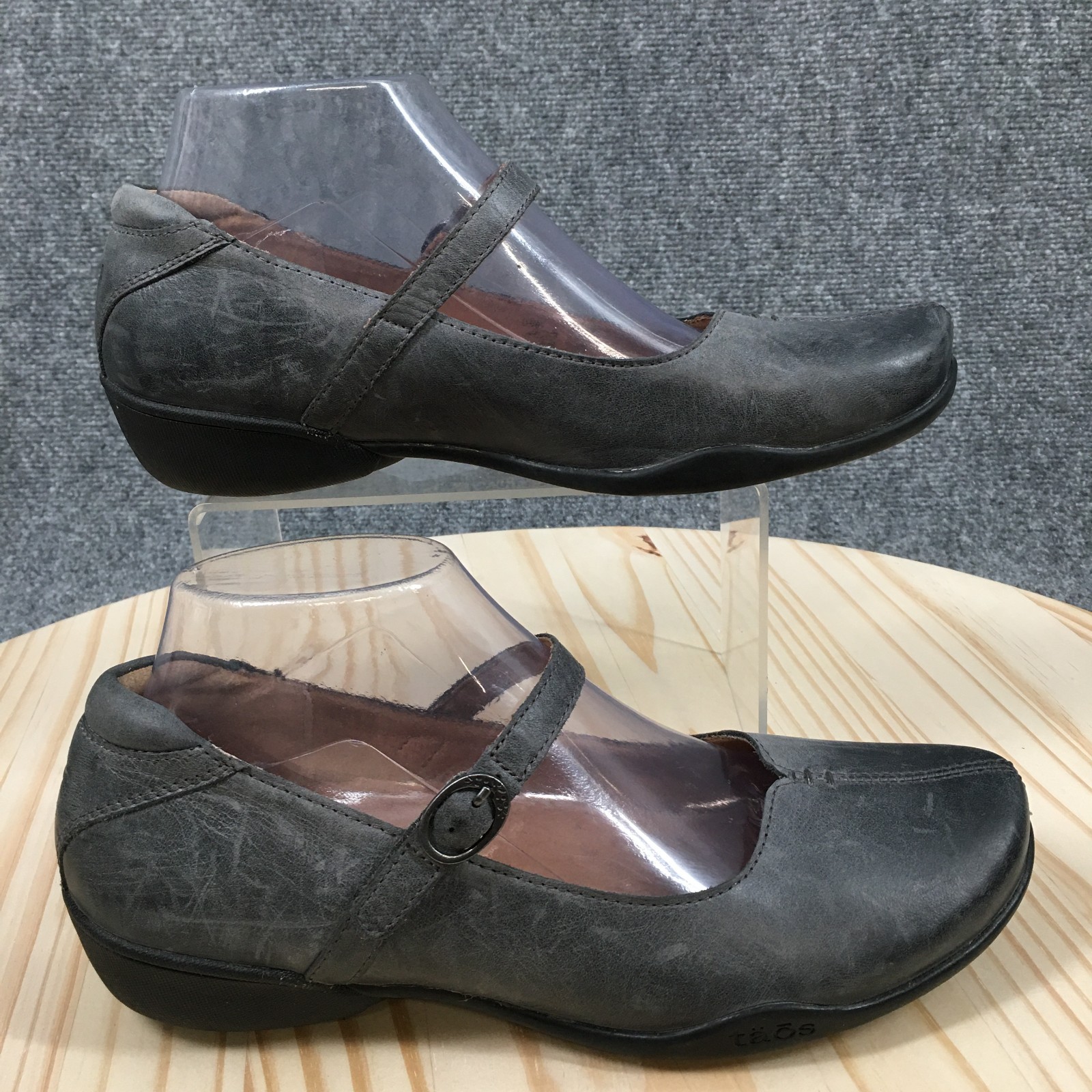 Taos Ta Dah Shoes Womens 8.5 Mary Jane Casual Comfort Low Top Round Toe Gray