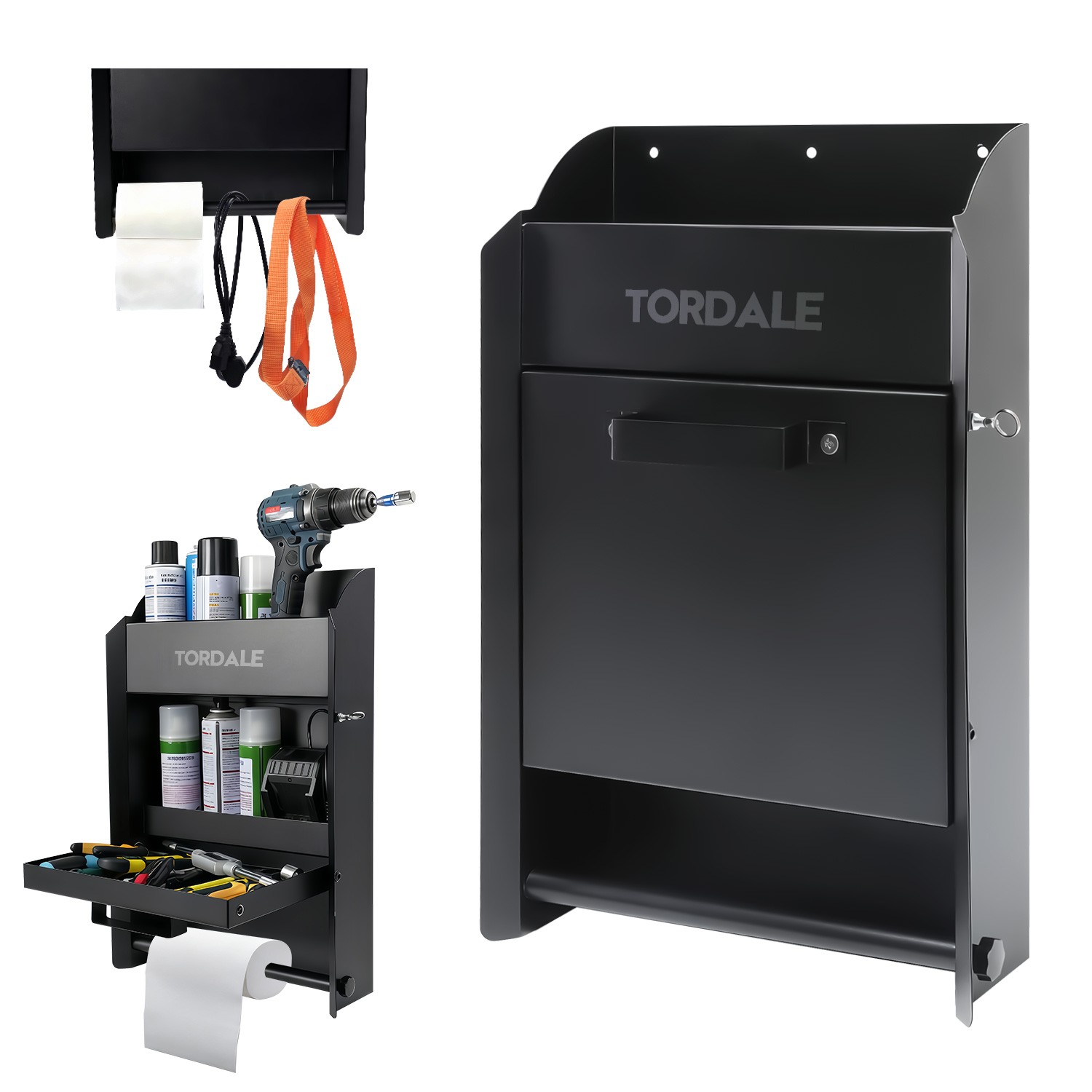 Enclosed Trailer Wall Cabinet, Flip-Out Work Tray & Paper Towel Rack, Garage Sto Enclosed Trailer Wall Cabinet, Flip-Out Work Tray & Paper Towel Rack, Garage Sto