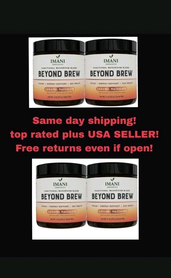 4-PACK CARAMEL Beyond Brew Mushroom Coffee 7-in-1 Cacao Energy/focus/Gut &Mental