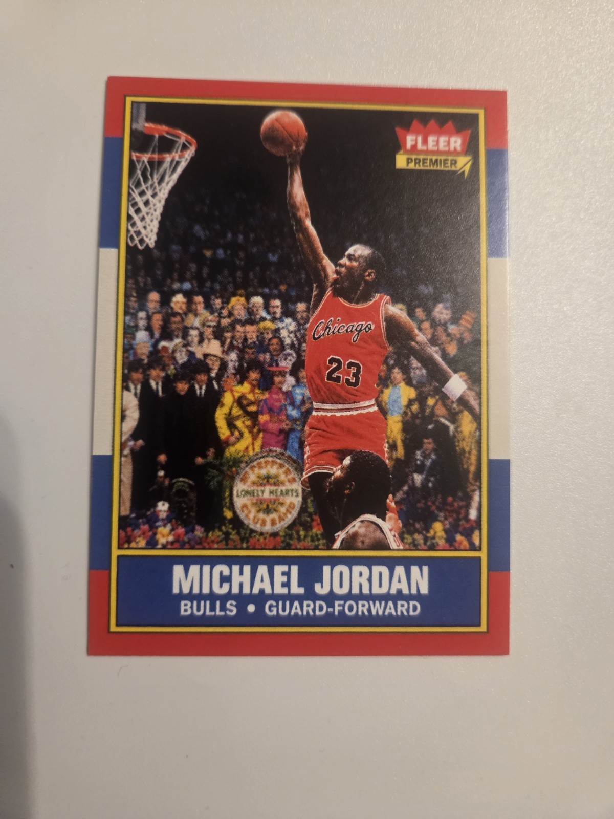 1986 Fleer Michael Jordan Rookie + Beatles Sgt. Pepper Art Card