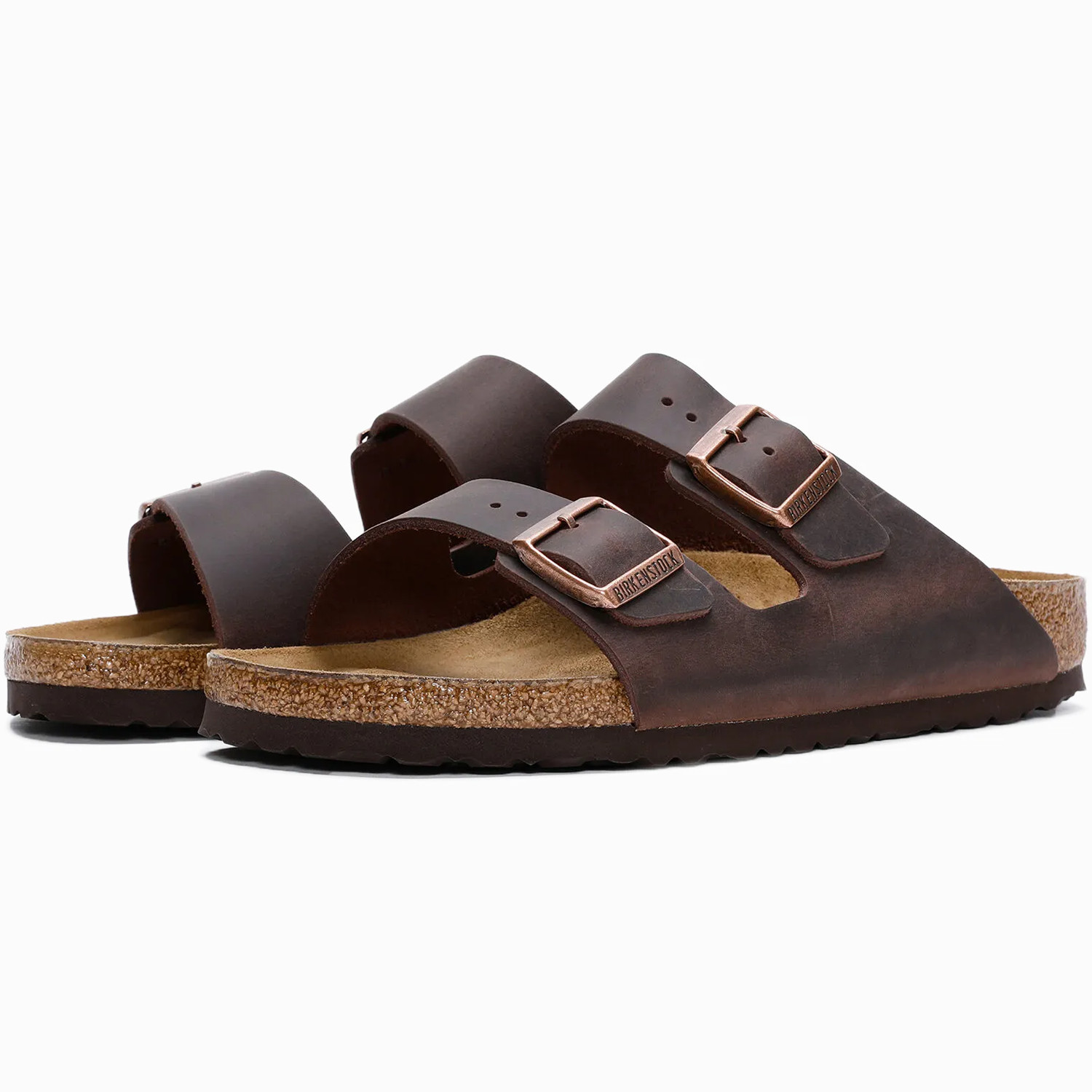 Birkenstock Arizona Habana Oiled Leather Two-strap Sandal Men And Women Shoes