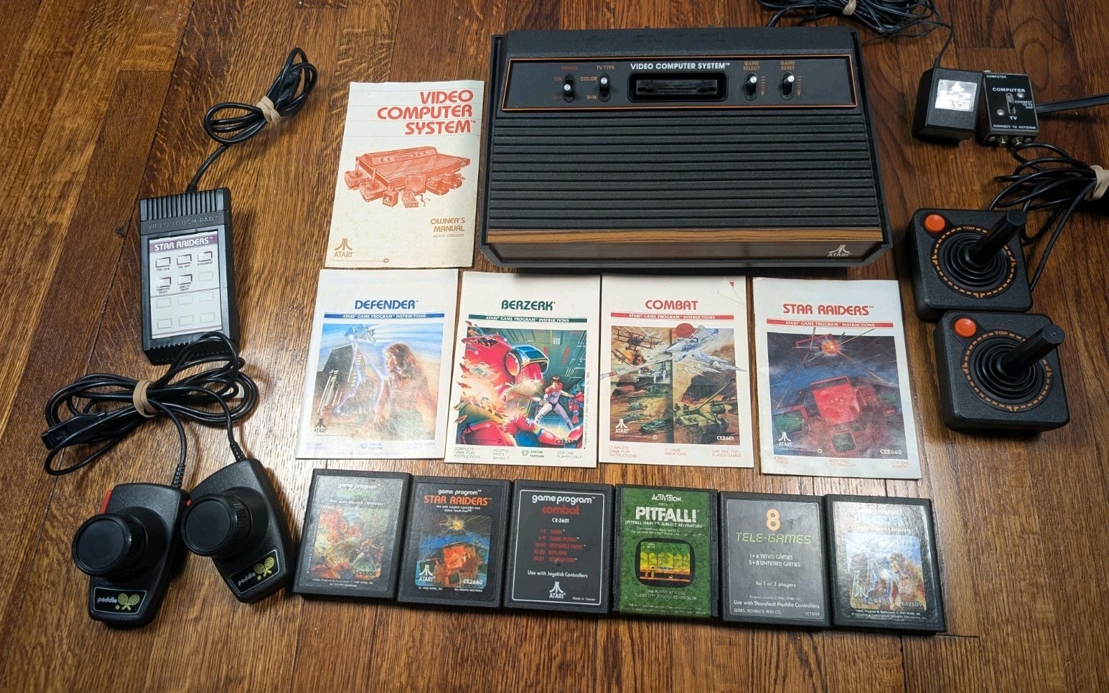 Atari 2600 Console Bundle with 2 Controllers Cables and Games Tested Works Great Atari 2600 Console Bundle with 2 Controllers Cables and Games Tested Works Great